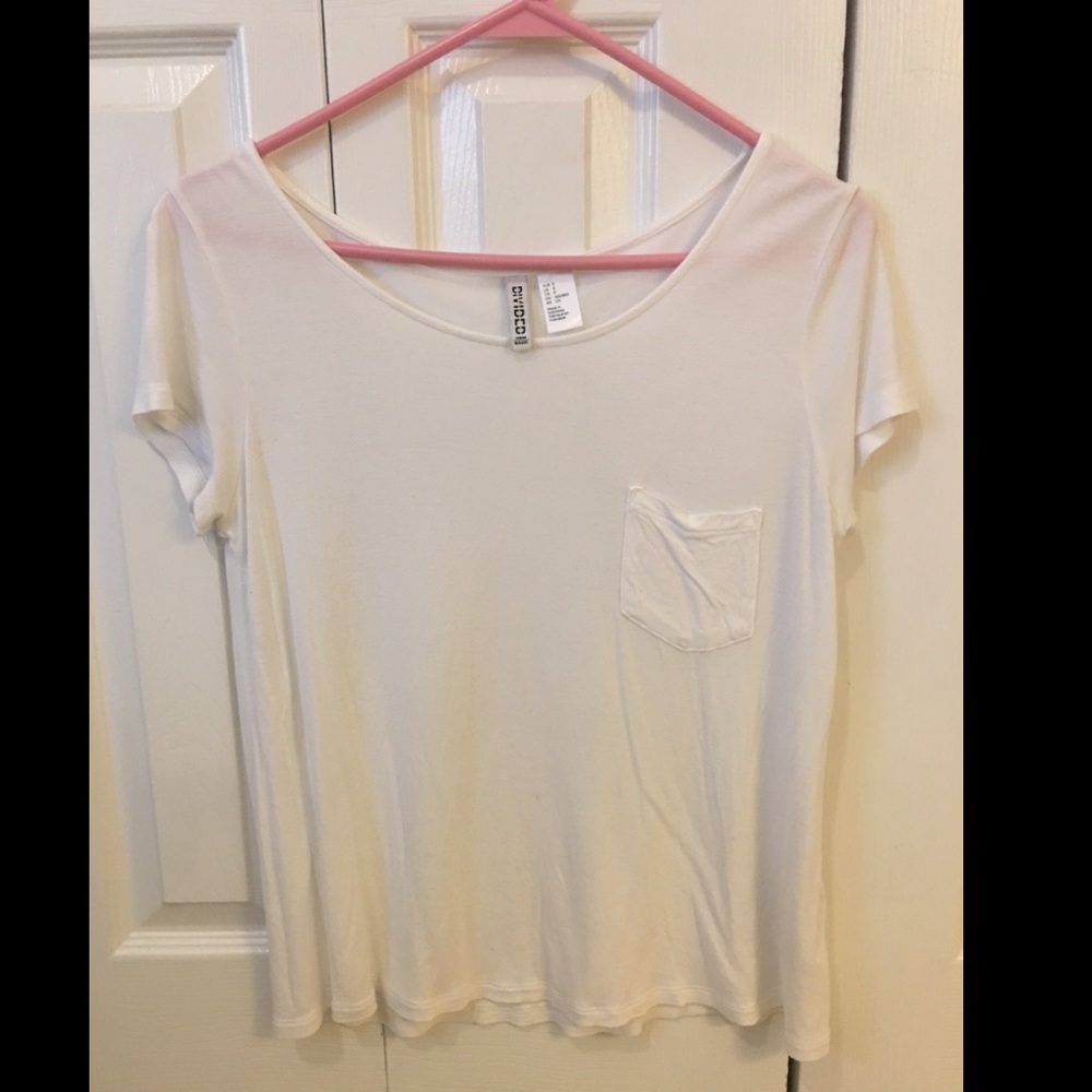 White h&m basic tee
